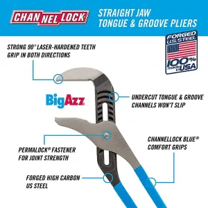 Channellock Tongue  480 Bigazz Straight Jaw Tongue & Groove Pliers