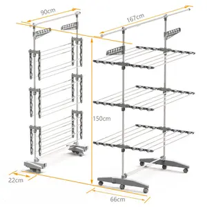 Foldable Gullwing Drying Rack