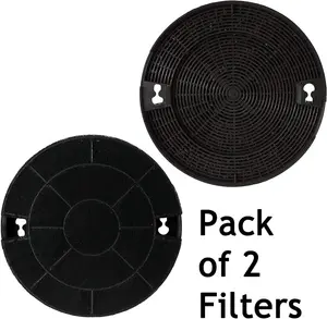 SPARES2GO Carbon Vent Extractor Filter compatible with IKEA Cooker Hood 195mm x 35mm (Pack of 2)