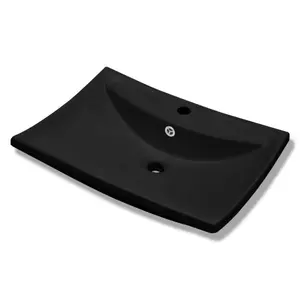 Belfry Bathroom 600mm L x 440mm W Ceramic Rectangular Sink Black