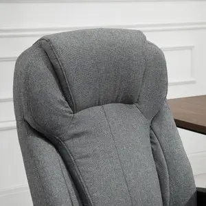 Vinsetto Linen Executive Office Chair Height Adjustable Swivel Chair, Grey