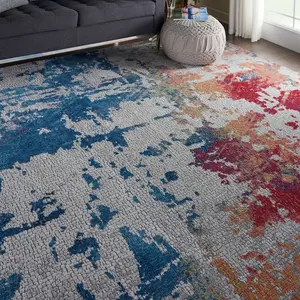 Multicolour Rug, Persian Floral Rug, Stain-Resistant Luxurious Rug, Modern Rug for Bedroom, & Dining Room-160cm X 229cm