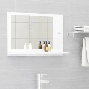 Berkfield Bathroom Mirror White 60x10.5x37 cm Engineered Wood