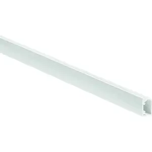 MK White Square Trunking length,(W)16mm (L)3m (H)16mm