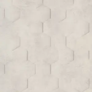 Galerie Loft 2 Grey Textured Hexagon Design Wallpaper Roll