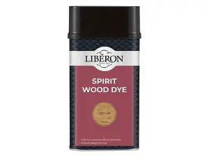 Liberon Light Oak Spirit Wood Dye - 1 Litre for Deep Wood Penetration