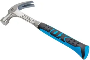 Ox Pro 16oz Claw Hammer Forged Steel Curved Hook