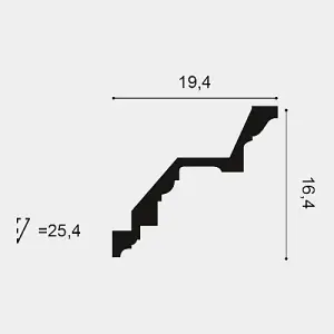 Orac Decor C422 Premium Coving Moulding 2 Pack - 4 Metres