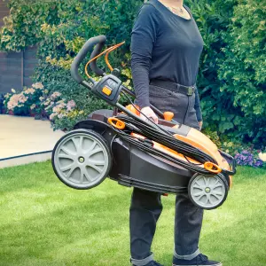 LawnMaster 1800W 40cm Electric Lawnmower with Rear Roller and 350W 2-in-1 Grass Trimmer and Edger - 2 Year Guarantee