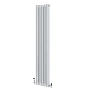 Braxton White Double Vertical Column Radiator - 1800x380mm