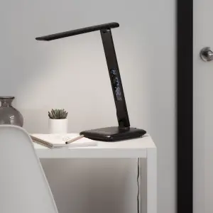 GoodHome Conjola Modern Matt Black Desk lamp