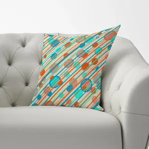 Retro Stripes And Circles Cushions 60cm x 60cm