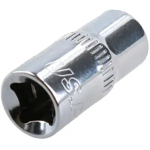 E8 Female Torx Socket Star Bit 1/4" Drive Standard External Chrome Vanadium