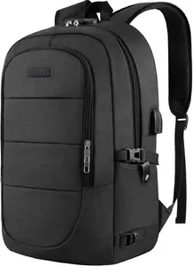 VSNOON Anti-Theft Laptop Backpack, 15.6-17.3 Inch Business Laptop Rucksack Bag With USB Charging Port & Lock, Water Resistant Travel Backpack