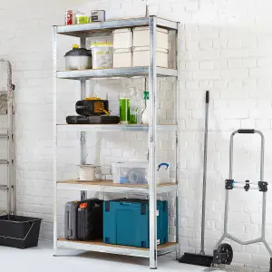 Neo Large Galvanised 5 Tier Garage Shelving Racking