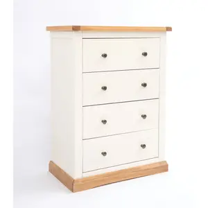 Trevi 4 Drawer Chest of Drawers Brass Knob