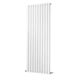 Right Radiators 1600x590mm Vertical Single Oval Column Designer Radiator White