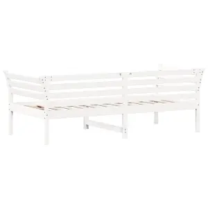 Berkfield Day Bed without Mattress White 100x200 cm Solid Wood Pine