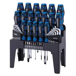 Draper Soft Grip Screwdriver, Hex. Key and Bit Set (44 Piece) 81294