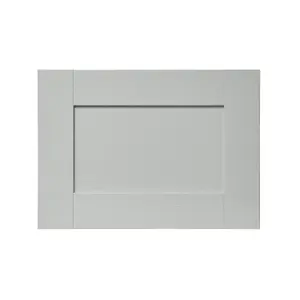 GoodHome Alpinia Matt grey wood effect Shaker 2 drawer front, bridging door & bi fold door 500mm