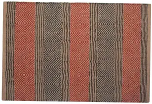 Homescapes Multicolour Geometric Patterned Jute Rug, 66 x 200 cm