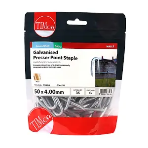 TIMCO Presser Point Staples Galvanised - 50 x 4.00