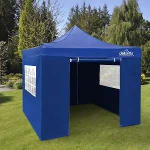 Dellonda Premium 3x3m Pop-Up Gazebo & Side Walls with Carry Bag, Stakes & Weight Bags