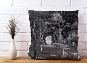 Eerie Moonlit Cemetery Cushions 60cm x 60cm