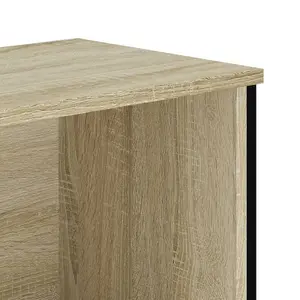 Berkfield Shoe Cabinet Sonoma Oak 90x38x45.5 cm Engineered Wood