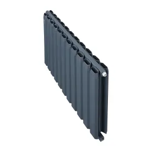 Aluminum Radiator Compatible with Heat pump. Energy Efficient. Model "Onyx" Grey. 800 .500mm