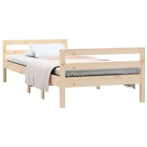 Berkfield Bed Frame 90x200 cm Solid Wood Pine