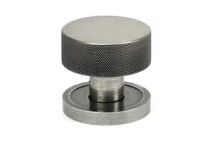 From The Anvil Pewter Brompton Mortice/Rim Knob Set (Plain)