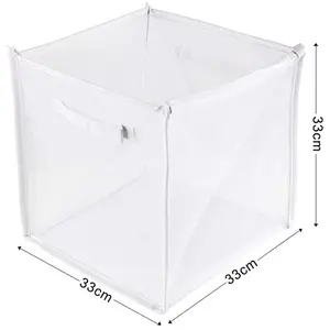 3x Foldable Mesh Washing Basket Bag Laundry Storage Collapsible Boxes