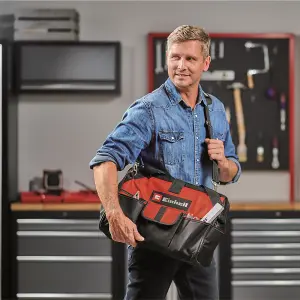 Einhell Tool Bag For Power Tools Official Red and Black Livery 45cm by 29cm Practical and Hard-Wearing