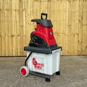 Crytec Corded Garden Shredder Mulcher 230V 2600W 45mm Diameter For Garden Debris