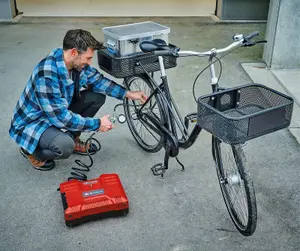 Einhell Portable Compressor 90L/min 36V With Accessory Kit 8 Bar Power X-Change PXC TE-AC 36/8 Li OF Set - Solo - Body Only