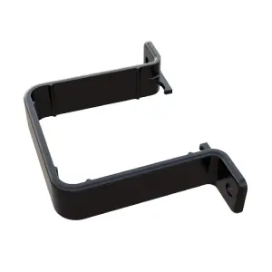 4 x Black Square 65mm Flush Downpipe Brackets, Freeflow Low Profile