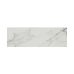 Glina White Gloss Patterned Ceramic Indoor Wall Tile, Pack of 34, (L)297mm (W)97mm