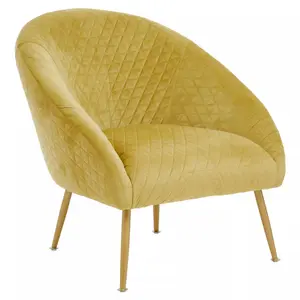 Interiors by Premier Gold Occasional Chair, Luxury Gold Velvet Occasional Chair, Comfortable, Stylish, and Functional Gold Chair