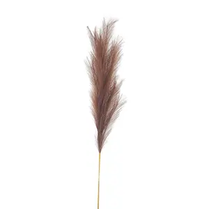 Taupe Large Faux Pampas Grass Stem