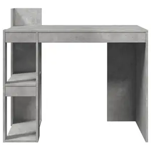 Berkfield Office Desk Concrete Grey 103.5x56.5x94 cm Engineered Wood