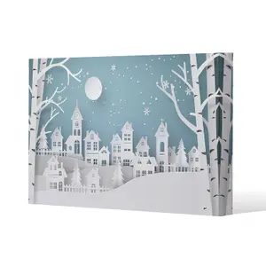 Winter snow urban countryside (canvas) / 77 x 51 x 4cm