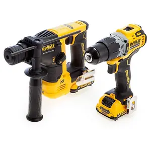 Dewalt DCK2102L2T 12v XR Brushless Twin Kit SDS + Compact Hammer Drill Kit