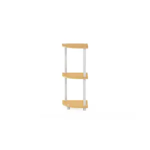 75.2cm H x 29.5cm W Corner Bookcase Beech/White