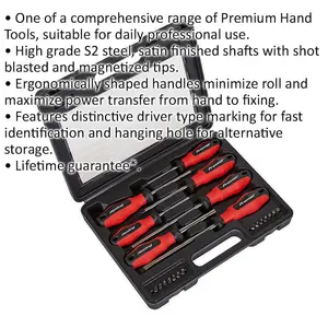 21 Piece Premium S2 Steel Screwdriver and Bit Set with Soft Grip Handles