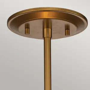 Luminosa Ziggy Cylindrical Pendant Ceiling Light, Lacquered Gold