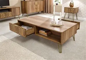 Oak World Kentwood Mango Coffee Table | Self Assembly