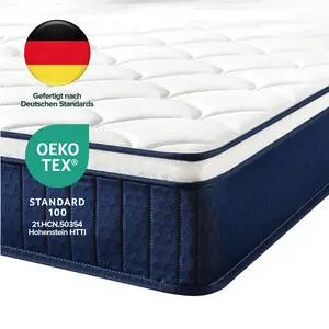 Tight Top pocket spring mattress - Medium firmness mattress - Mattress with multiple layers Kingsize (5')