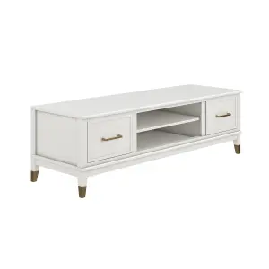 Westerleigh TV-Stand with Doors in White