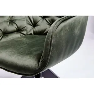 Kensington Upholstered Dining Chair Green Velvet